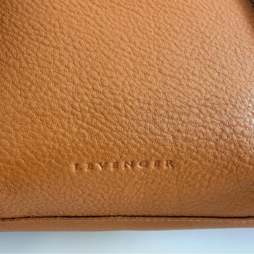 Levenger brown Drawstring Leather Backpack